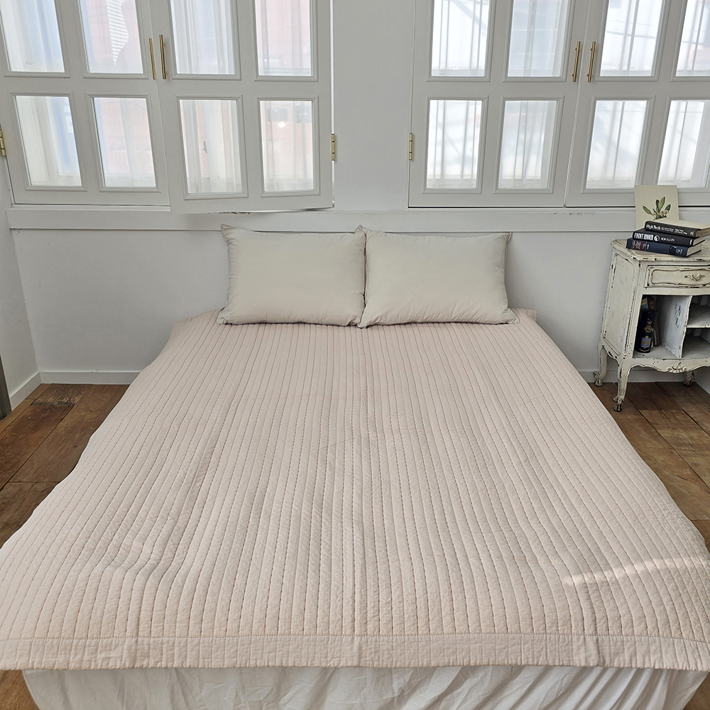 스티치 순면 이불패드 카페트