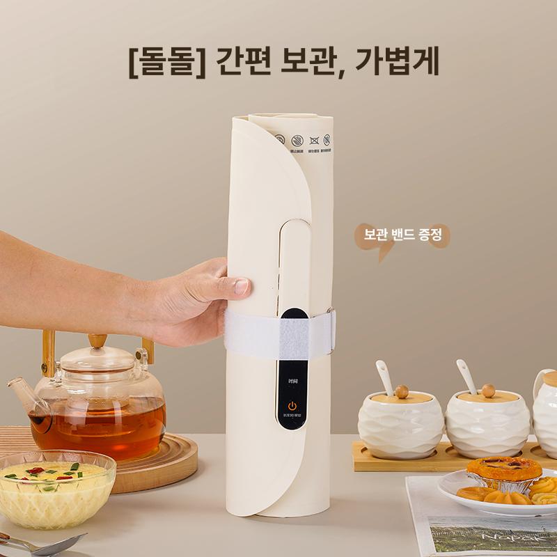 음식보온매트 푸드워머 휴대용 접이식 식탁 플레이팅 테이블매트 가정용 대형 6-8접시 - 상세 이미지 3