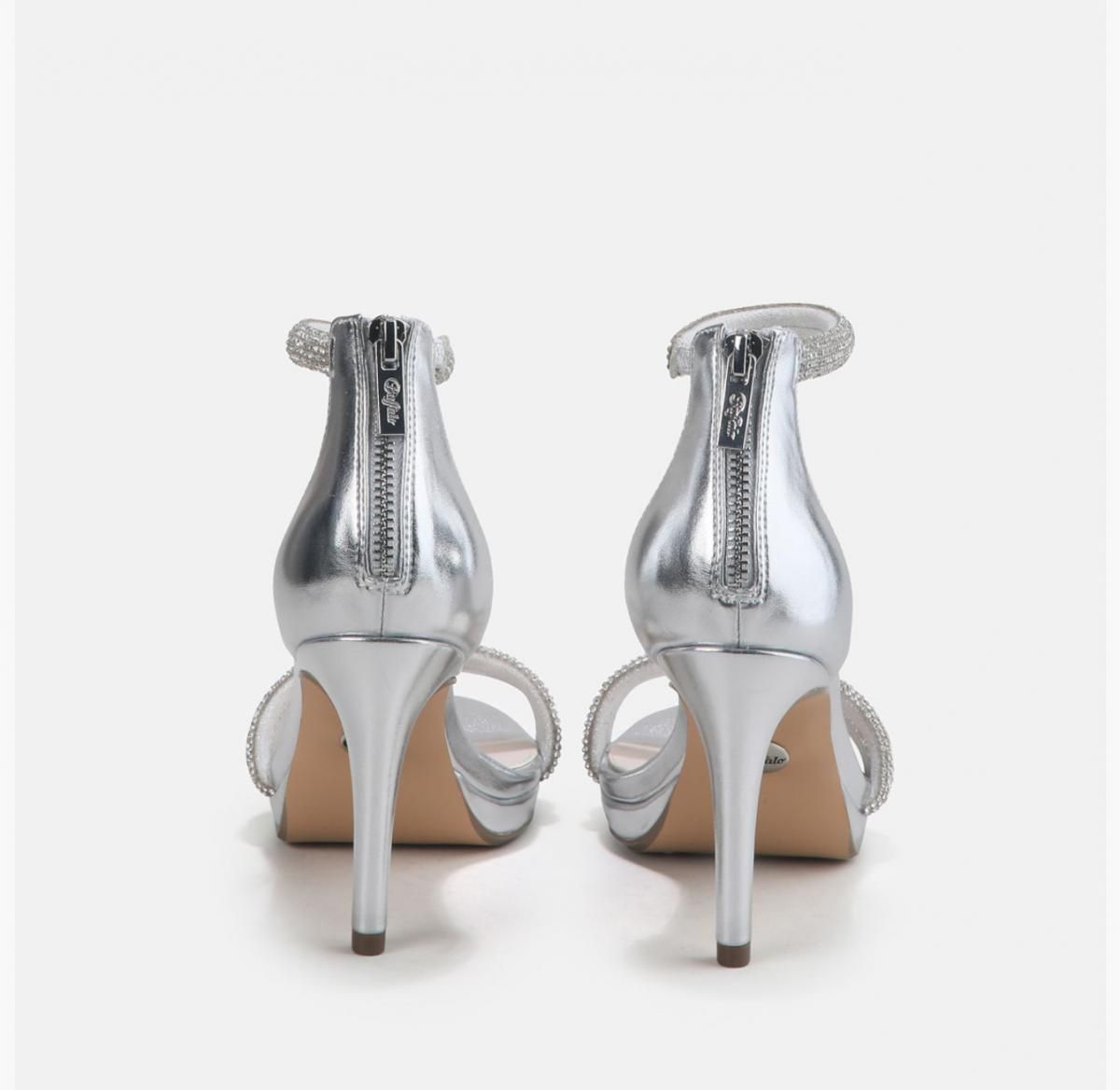 버팔로 글리터 실버 하이힐 스트랩 샌들 01937147 SILBER - 상세 이미지 5