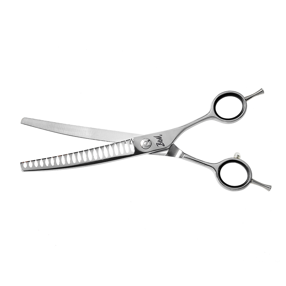 밤돌이네 실버 역날 커브요술가위 실속형 7인치 21발 애견미용가위 이미지 3