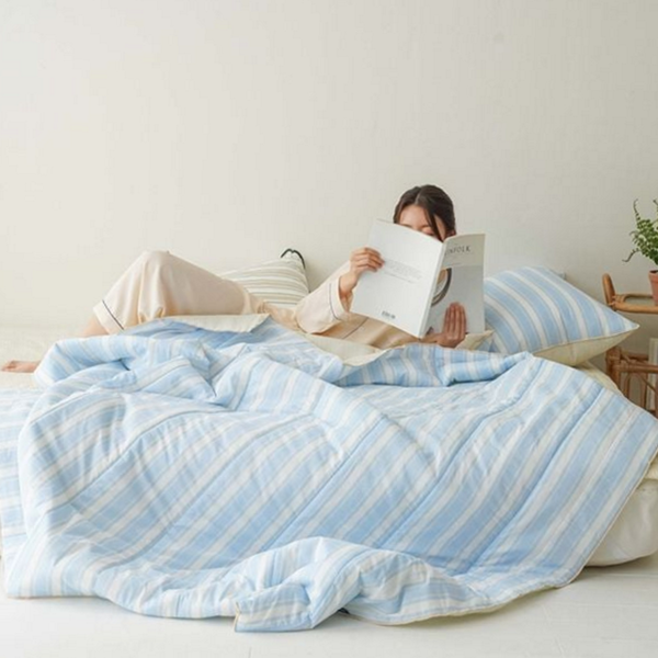 시원한 순면 여름 이불 냉감 누빔 시어서커 이불 간절기 린넨 - 메인 이미지