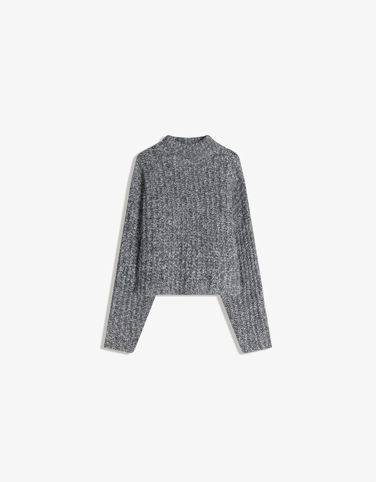 버쉬카 트위스트얀 테크니컬 하이넥 니트 스웨터 7136/693 DARK GREY - 메인 이미지