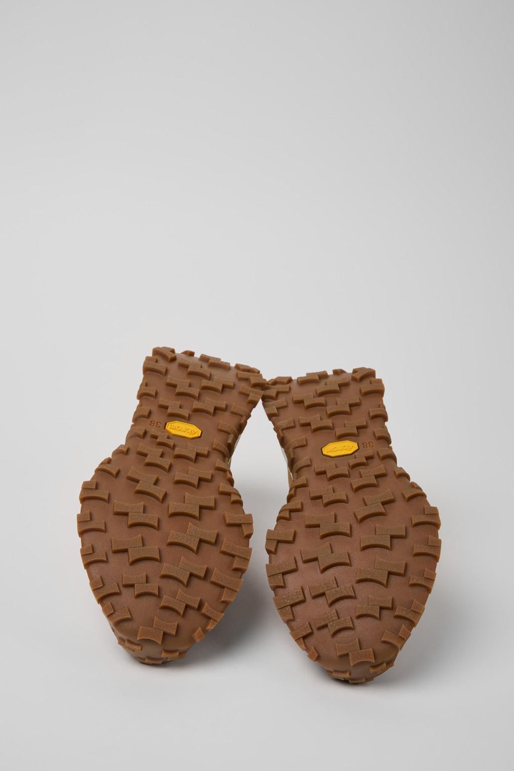 캠퍼 멀티컬러 니트 레더 스니커즈 Twins K201462-049 BROWN - 상세 이미지 5