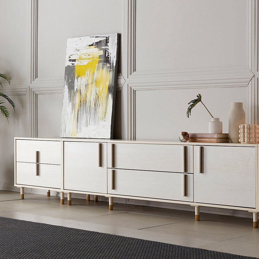 장인가구 에센 바닐라 2400 높은 거실장