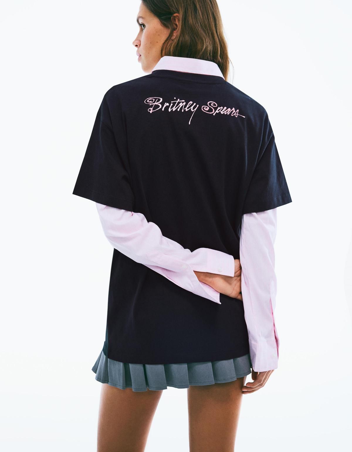 버쉬카 브리트니 스피어스 프린트 반팔 티셔츠 7660/160 BLACK - 상세 이미지 4
