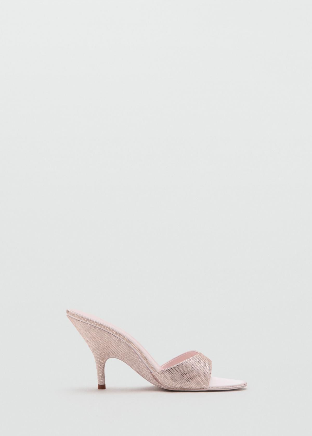 망고 스트라스 웨지 뮬 샌들 오픈토 10cm 27041290 ROSA - 메인 이미지