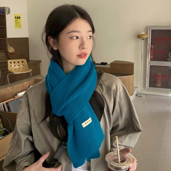 데일리 여성 골지 목도리 따뜻한 여자 니트 목도리 부드러운 겨울 - 상품 이미지
