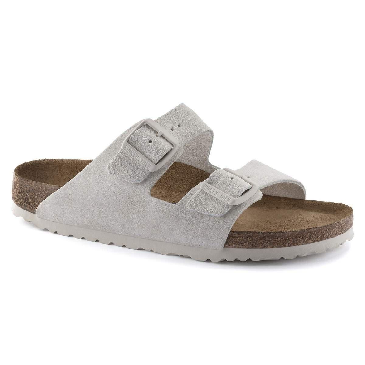 버켄스탁 아리조나 소프트 쿠션 스웨이드 샌들 화이트 1024516 ANTIQUE WHITE - 상세 이미지 2