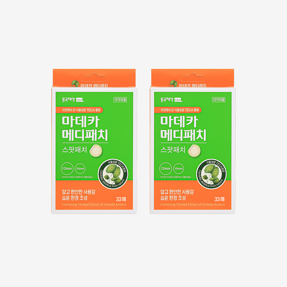 동국제약 마데카 메디패치 스팟 33매 x 2개 / 여드름 피부 적합 테스트 완료 제품 이미지