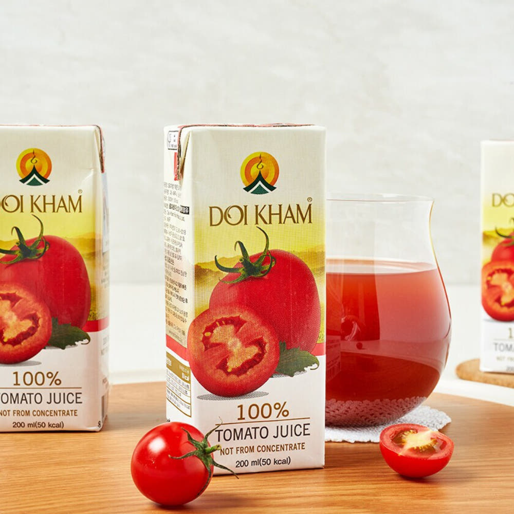 도이캄 착즙 100% 토마토 무설탕 주스 200ml, 24팩 제품 이미지