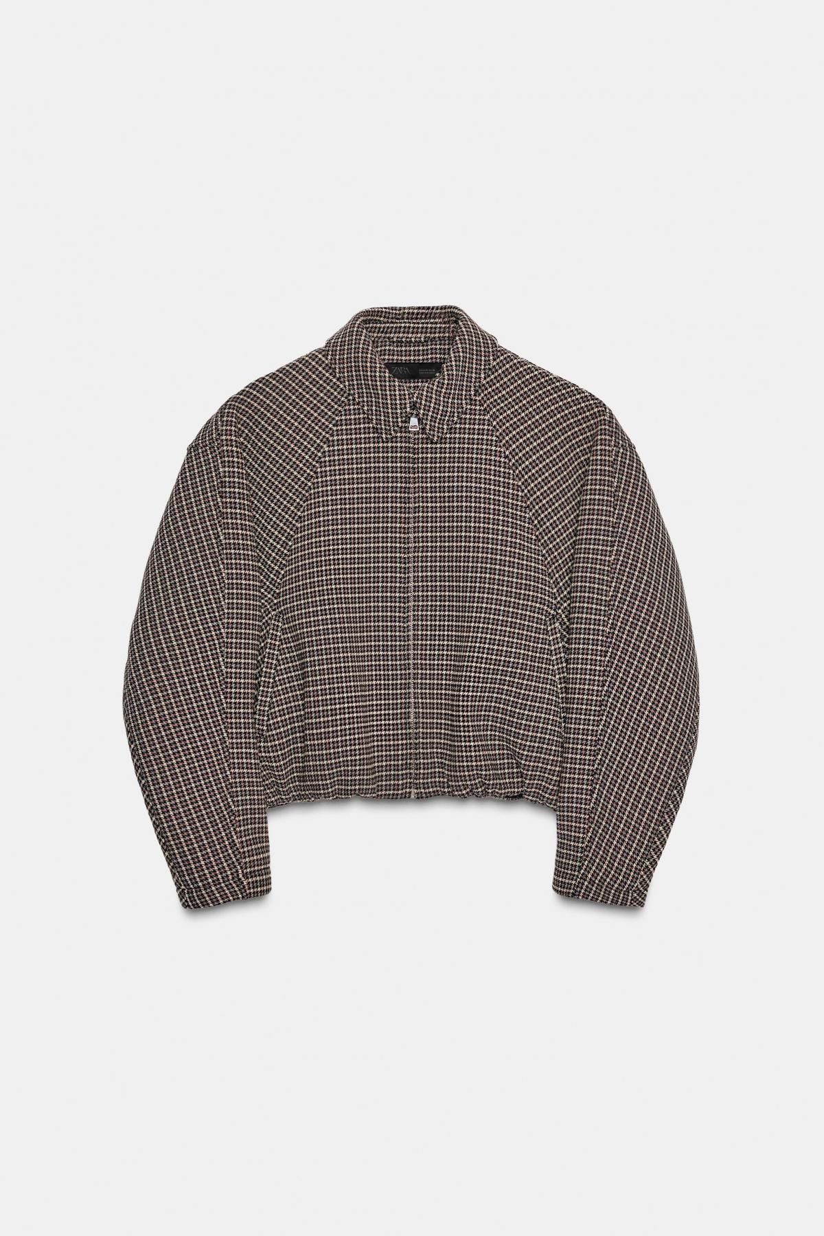 자라 하운드투스 퀼팅 테크니컬 봄버 재킷 9603/158 GREY / TAN - 상품 이미지
