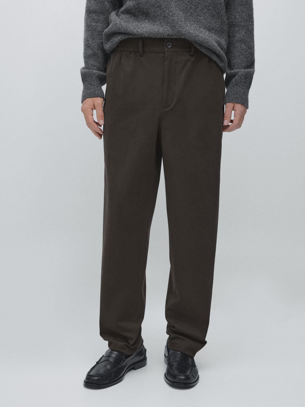 마시모두띠 테크니컬 코튼블렌드 조거핏 팬츠 0124/006 BROWN - 메인 이미지