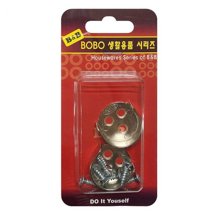 BOBO 가구봉 받침대 원형2p 옷걸이봉 행거 커튼봉 - 상품 이미지