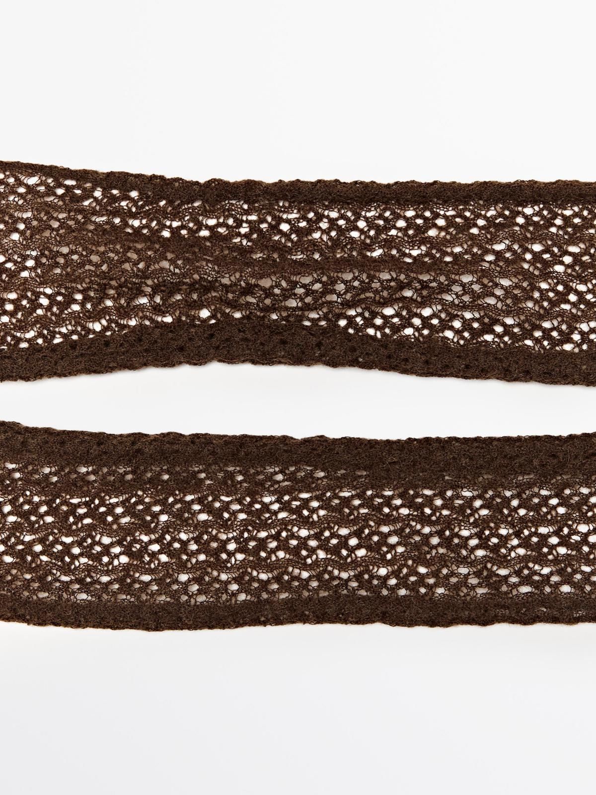 마시모두띠 오픈워크 울블렌드 니트 스카프 브라운 6324/616 BROWN - 상세 이미지 4