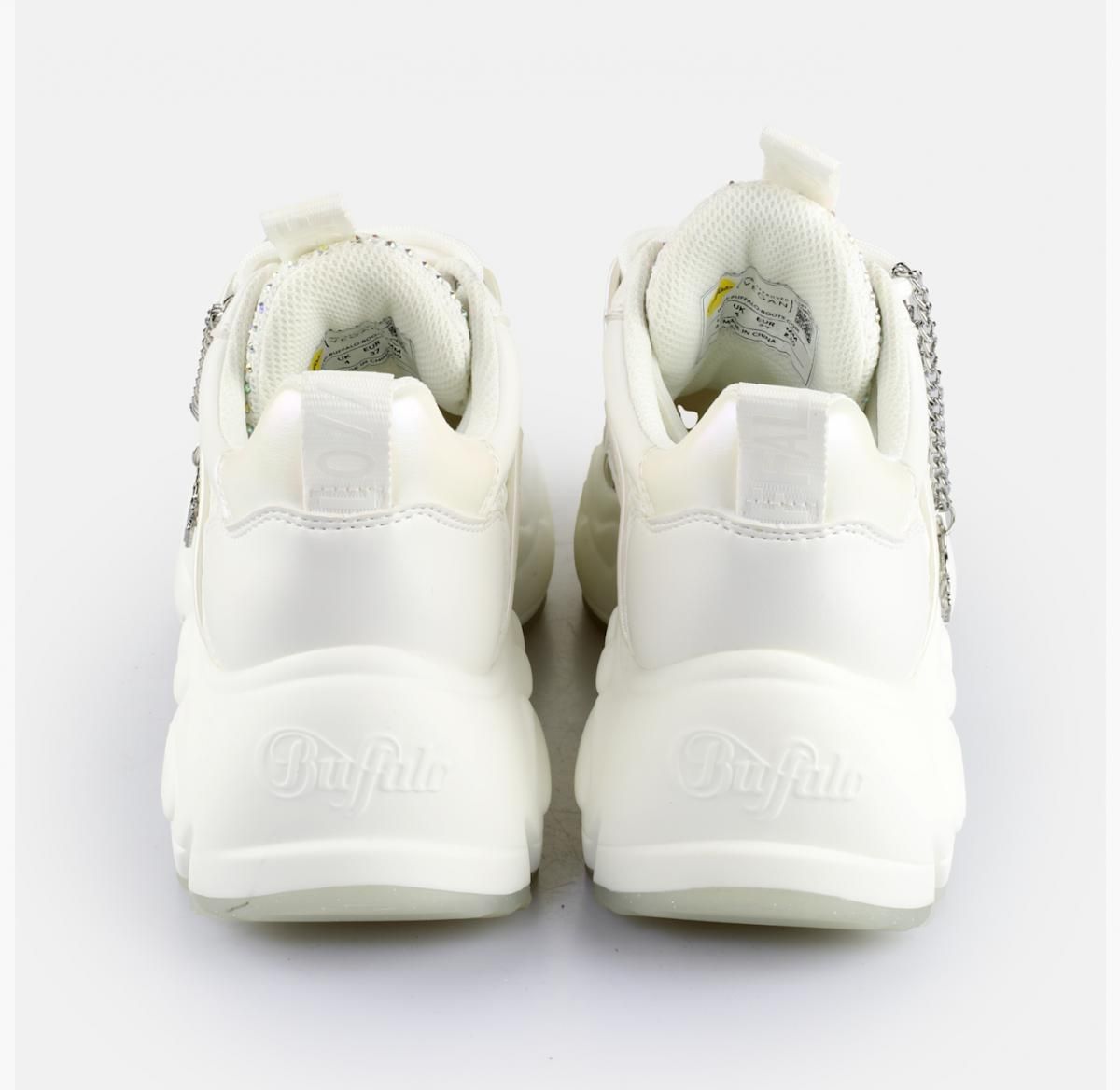 버팔로 비건 플랫폼 청키 스니커즈 화이트 메쉬 글램 02386159 WEISS/MULTICOLOR - 상세 이미지 5
