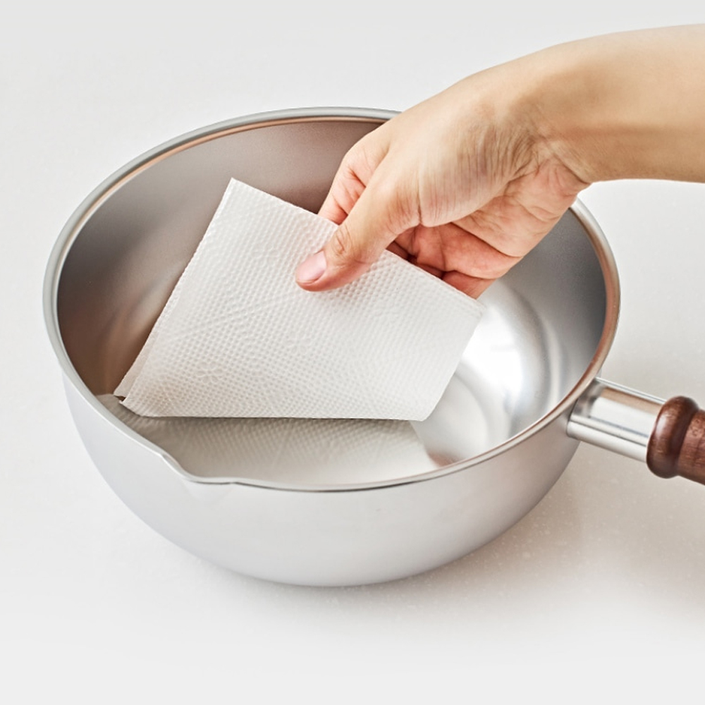 에지리 제노 무연마 쿡웨어 통 3중스텐 우드핸들 소스팬 18cm - 상세 이미지 5