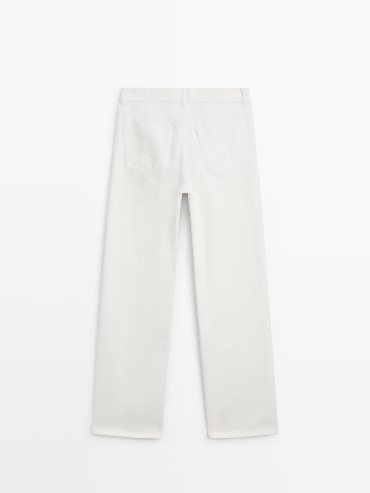마시모두띠 화이트 미드웨이스트 와이드 데님 팬츠 5012/612 OFF WHITE - 상세 이미지 4