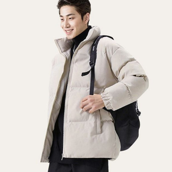 하이넥 여성 숏 패딩 오버핏 여성 푸퍼 점퍼 데일리 겨울 - 메인 이미지