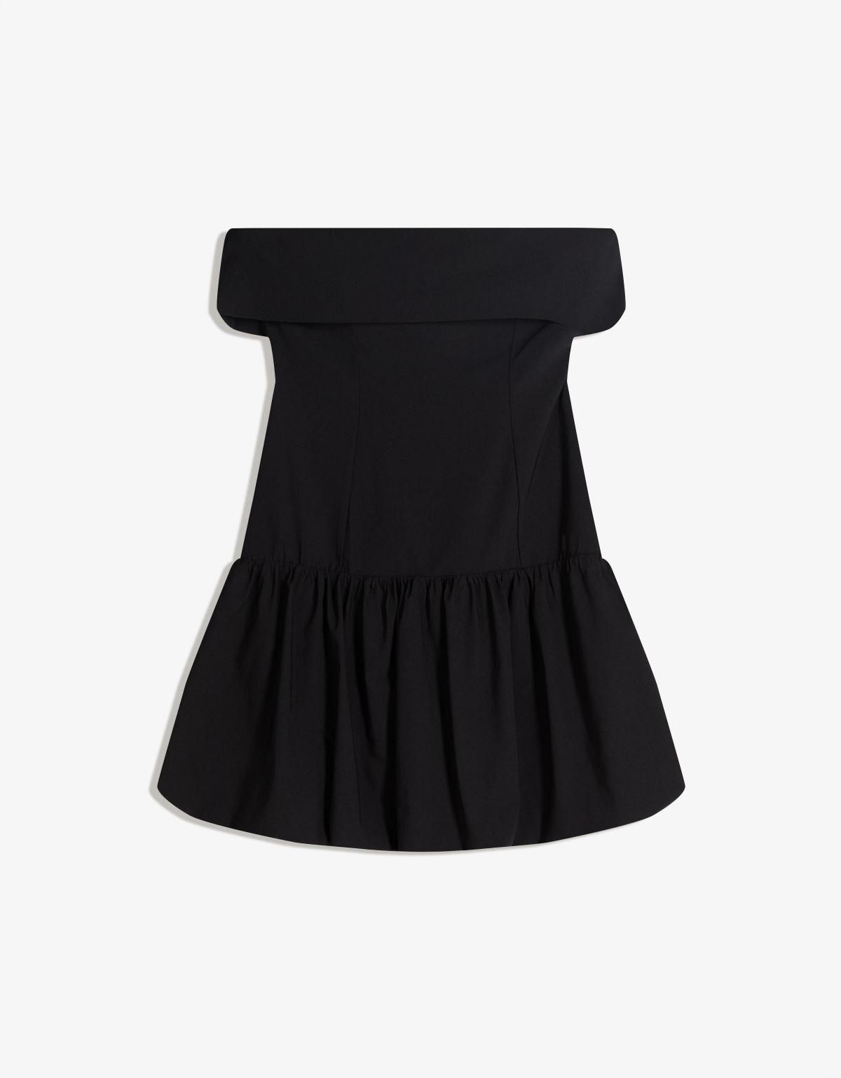 버쉬카 오프숄더 미니 벌룬 원피스 블랙 1188/777 BLACK - 상세 이미지 2