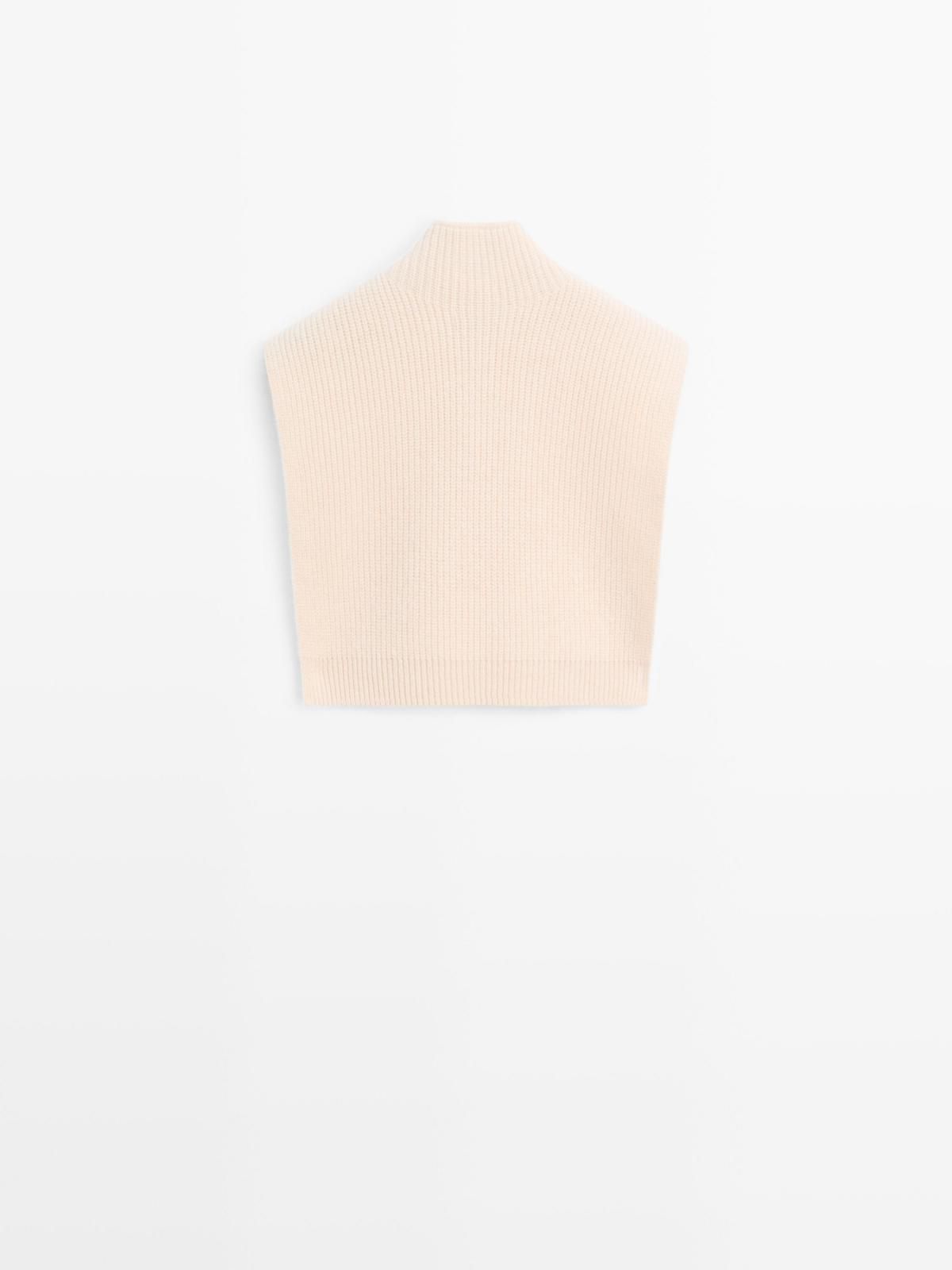 마시모두띠 울블렌드 하이넥 집업 니트베스트 6328/618 CREAM - 상세 이미지 4