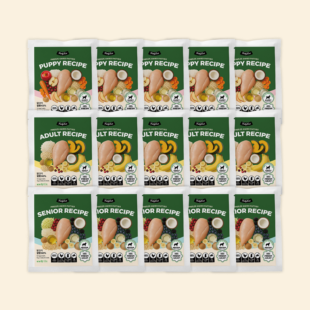 트러스티푸드 동결건조 사료 치킨 샘플팩 5개 LID 기호성 여행용 닭고기 저지방 생식 화식 제품 이미지