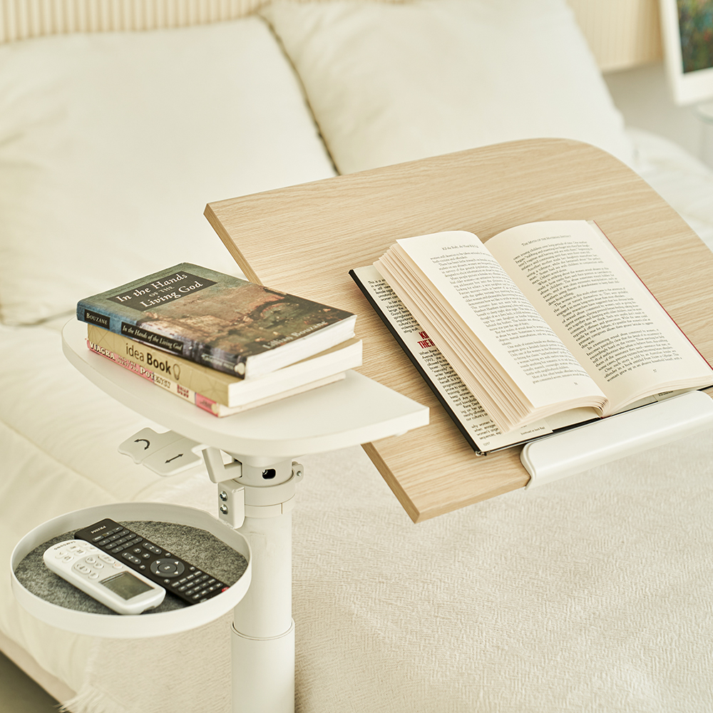 에이픽스 이동식 높이조절 모션데스크 각도조절 침대 소파 사이드테이블 MT003