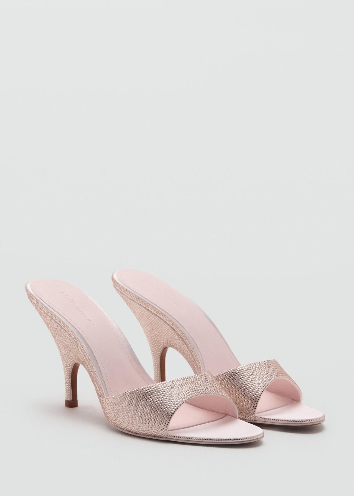 망고 스트라스 웨지 뮬 샌들 오픈토 10cm 27041290 ROSA - 상세 이미지 3