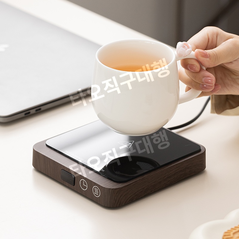 가열머그컵 우유 항온 온열 미니 머그워머 인덕션 머그 보온 온도 휴대용 사무실 - 상품 이미지