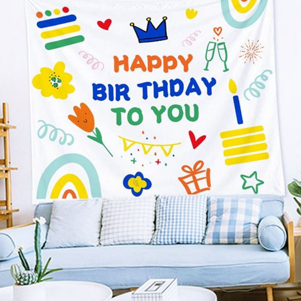 생일 현수막 벽장식 생일 파티 현수막 가리개 가랜드