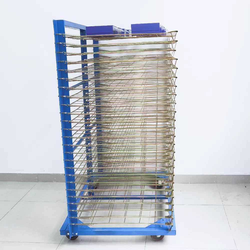 실크스크린 건조대 판화 대차 카트 그림판 다단 철망 13단4kg - 상품 이미지