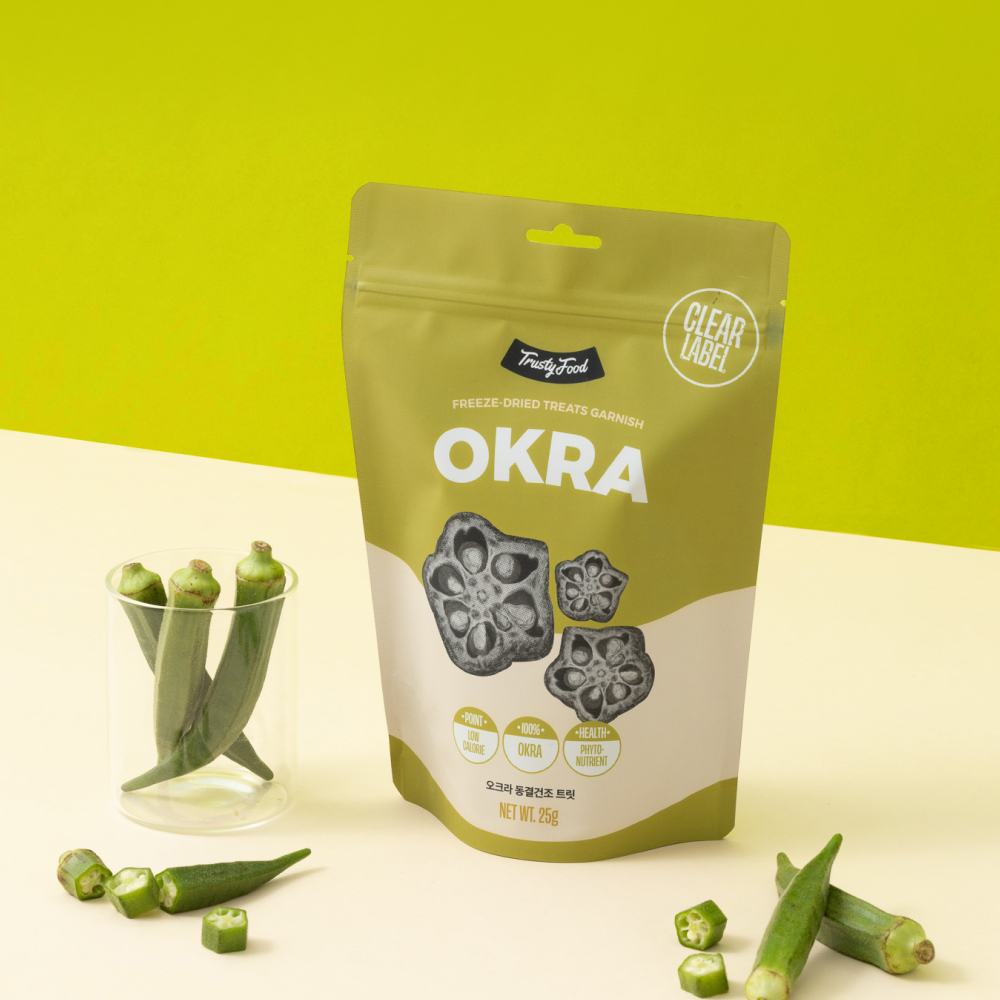 트러스티푸드 동결건조 야채간식 오크라 25g 강아지 장건강 저칼로리 저알러지 다이어트