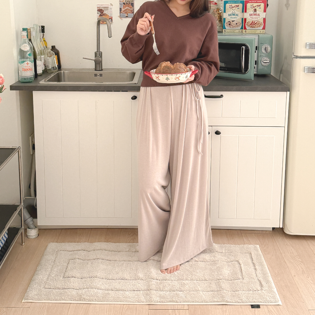 디아르 프리미엄 극세사 주방 매트 욕실 화장실 현관 침실 발매트 아이보리, 50x120cm