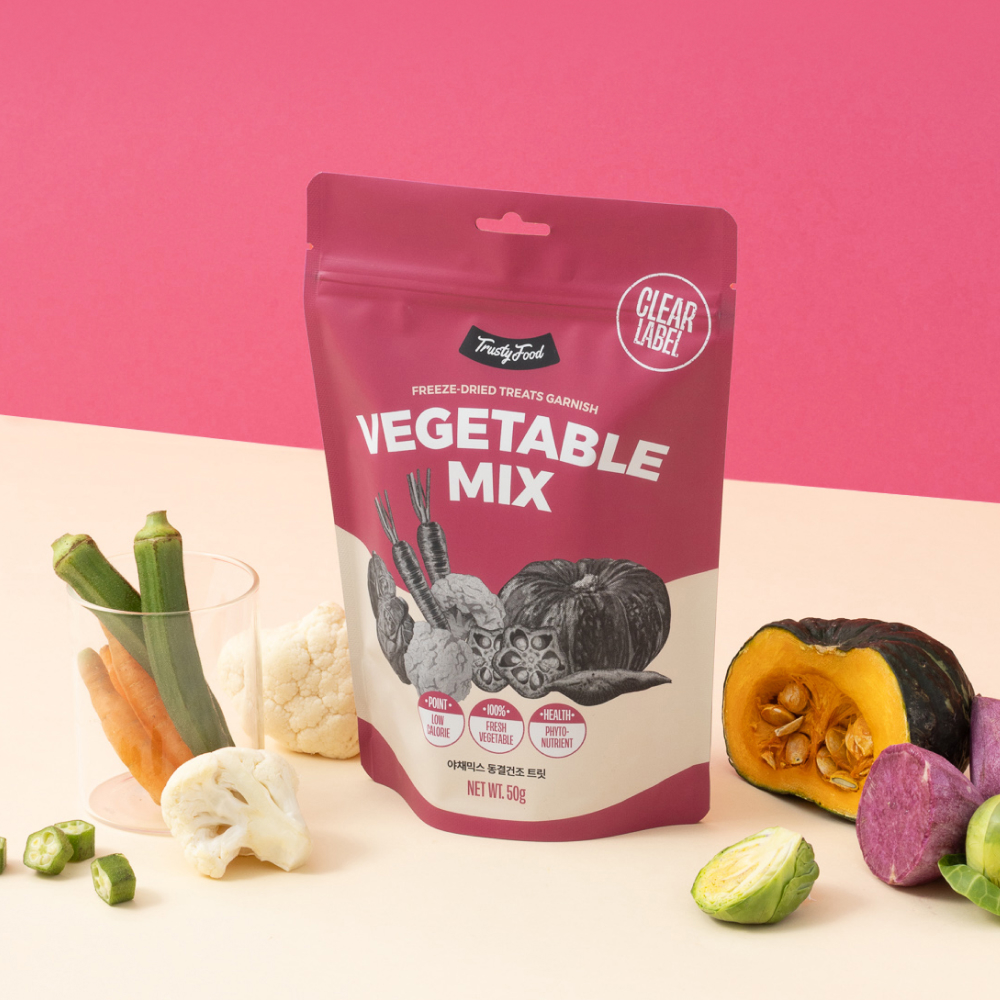 트러스티푸드 동결건조 야채간식 채소믹스 50g 강아지 저지방 저칼로리 저알러지 다이어트