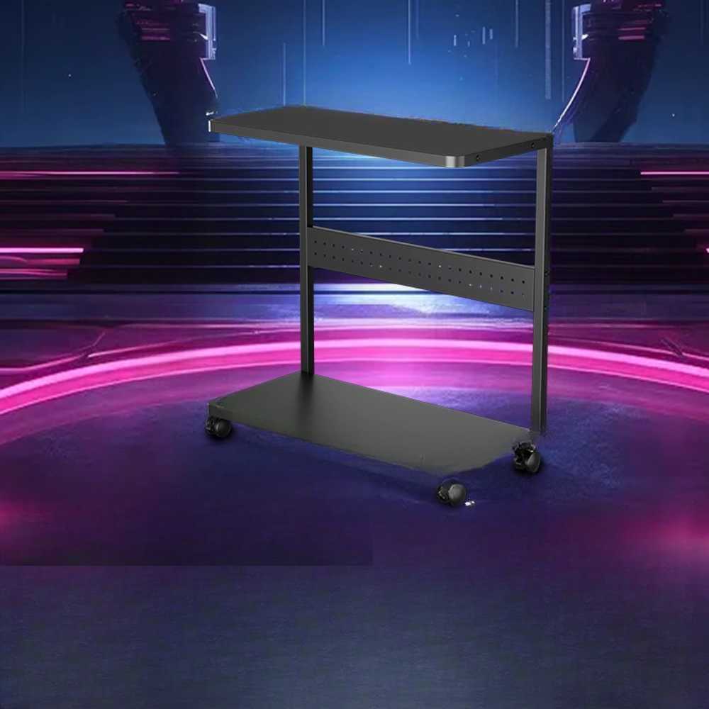 PC 본체 받침대 이동식 철제 프레임 데스크탑 수납 540x460 (고정형 소형) - 상품 이미지