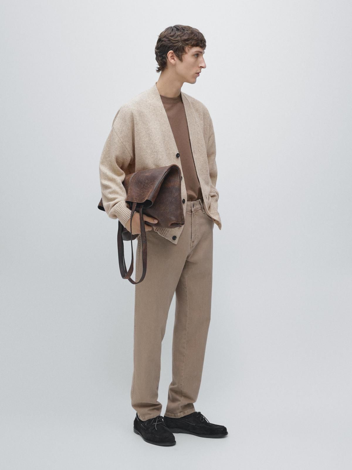 마시모두띠 프리미엄 울블렌드 브이넥 니트 카디건 1125/233 BEIGE MARL - 상세 이미지 2