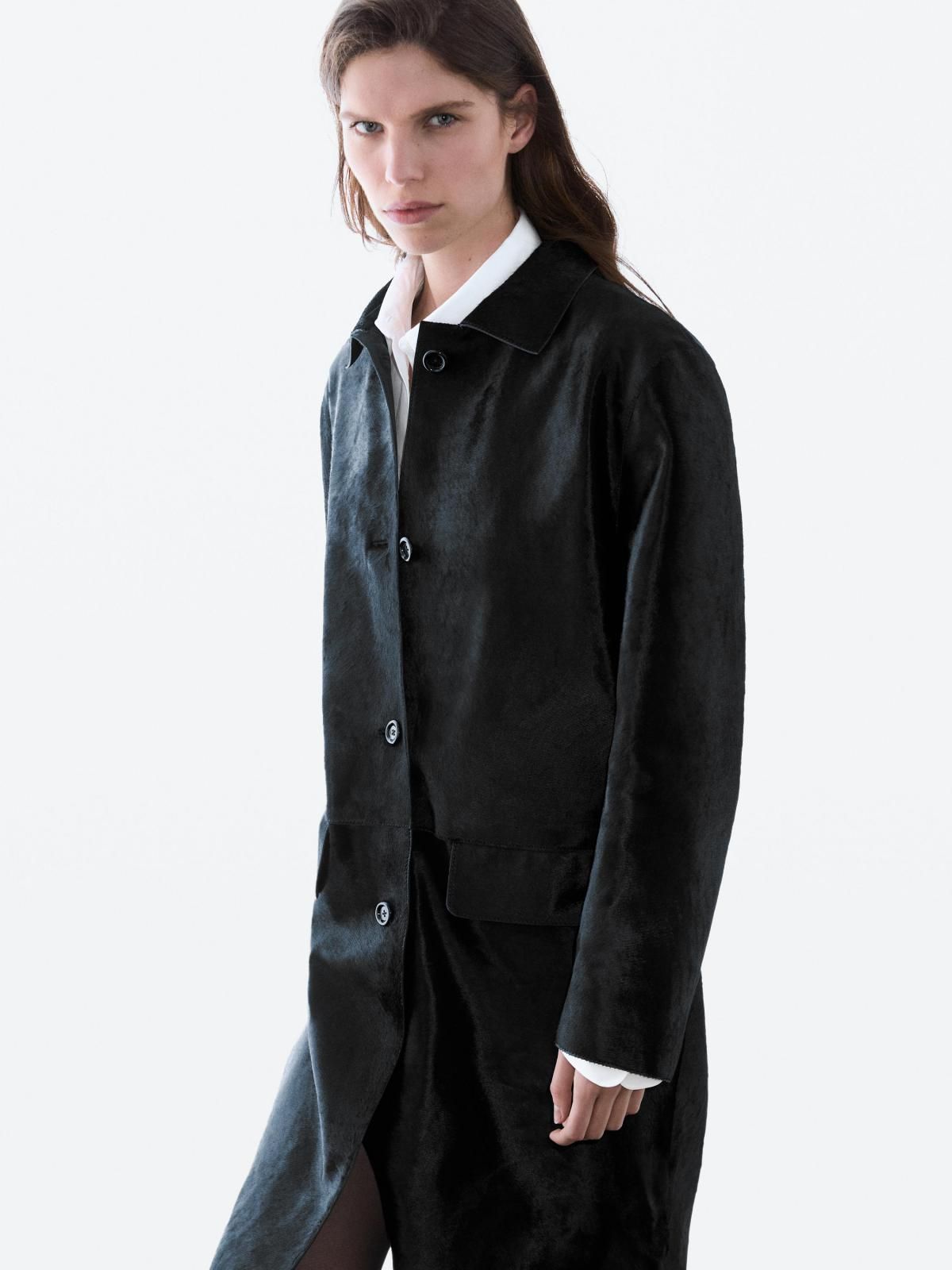 마시모두띠 프리미엄 램스킨 레더 롱 코트 4770/630 BLACK - 상세 이미지 5