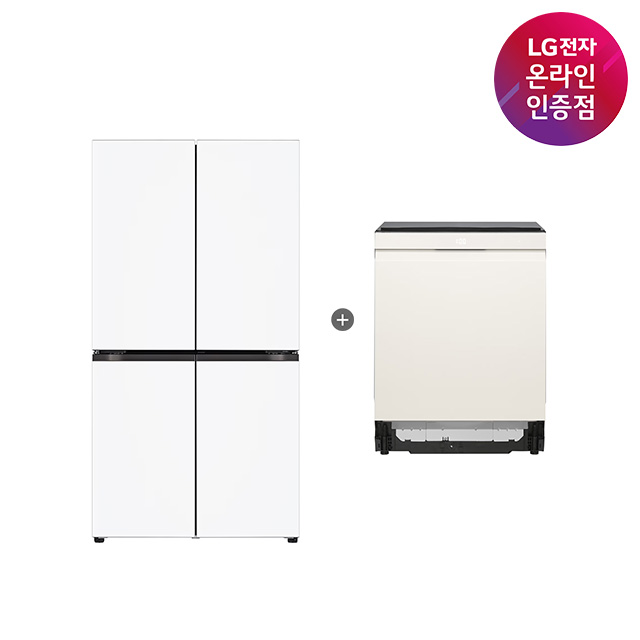 LG 디오스 오브제컬렉션 매직스페이스 냉장고 + LG 디오스 식기세척기 (T875MHH111 + DUE6BGL1E)