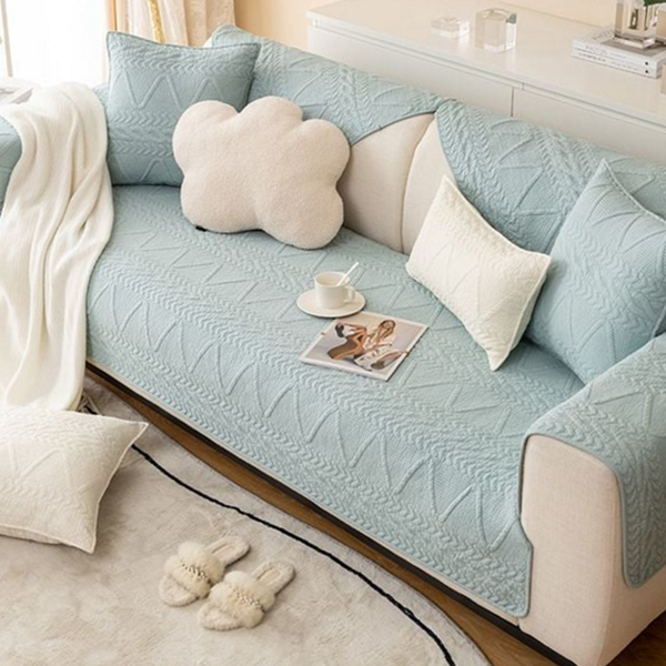 도톰한 순면 쇼파 패드 퀼팅 4인용 쇼파 패드 사계절 거실