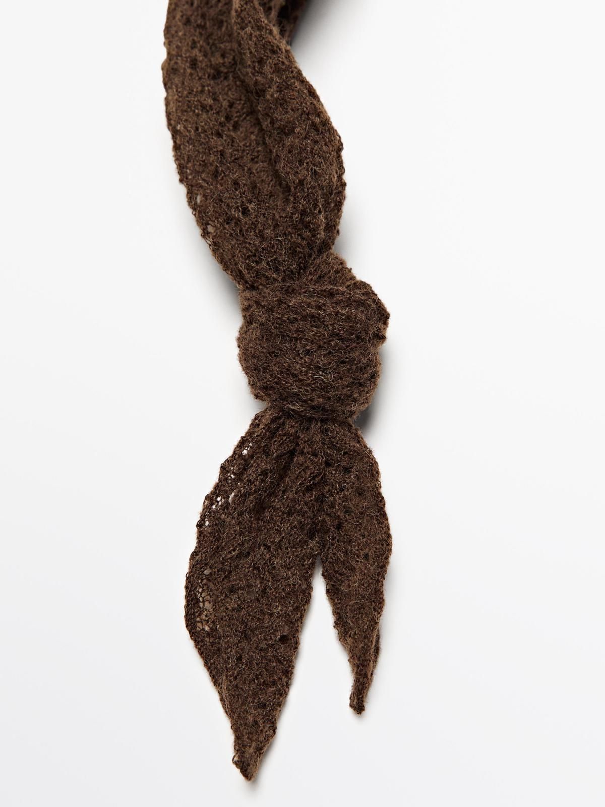 마시모두띠 오픈워크 울블렌드 니트 스카프 브라운 6324/616 BROWN - 상세 이미지 3