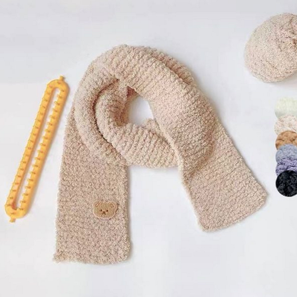 초보자 곰돌이 diy 목도리 뜨개질 diy 목도리 세트 취미 키트 - 상품 이미지