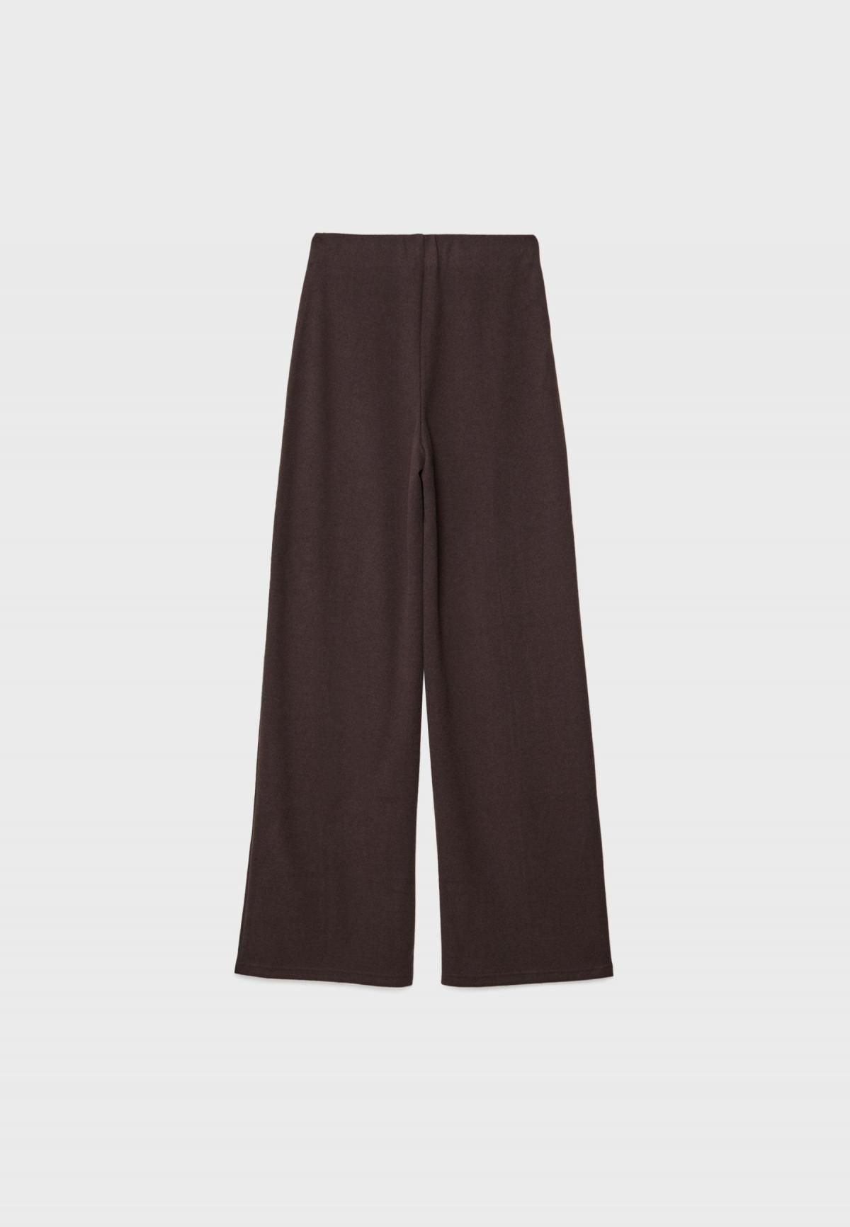 스트라디바리우스 소프트 니트 와이드 스트레이트 팬츠 브라운 4595/501 BROWN 이미지 6
