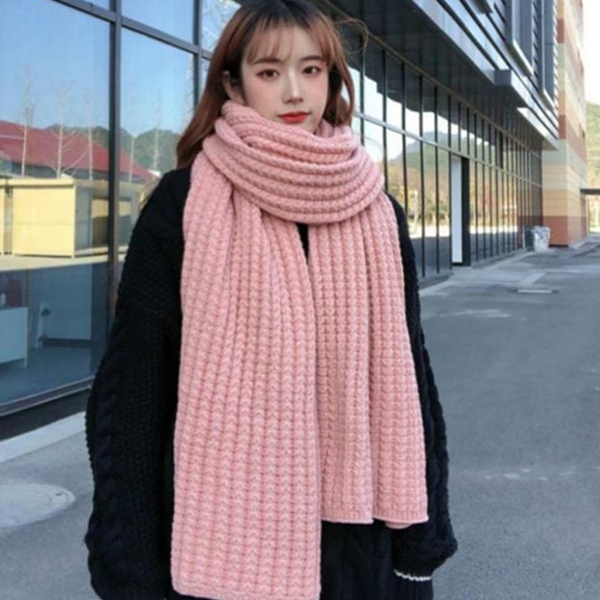 포근 겨울 목도리 꽈배기 니트 목도리 데일리 커플 겨울용 - 메인 이미지