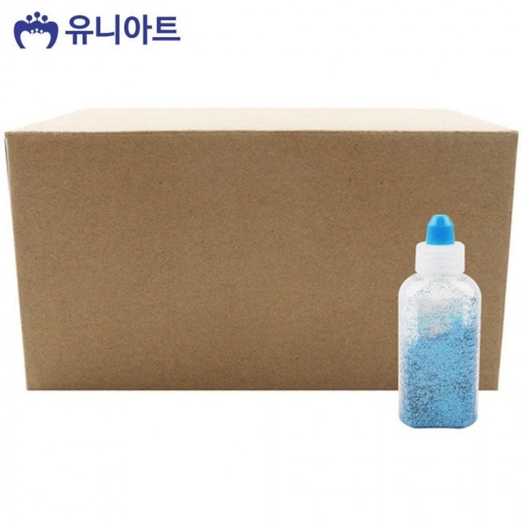 (반짝이가루) 유니아트 40000 메탈 반짝이 가루 (하늘) (20개입) - 상품 이미지