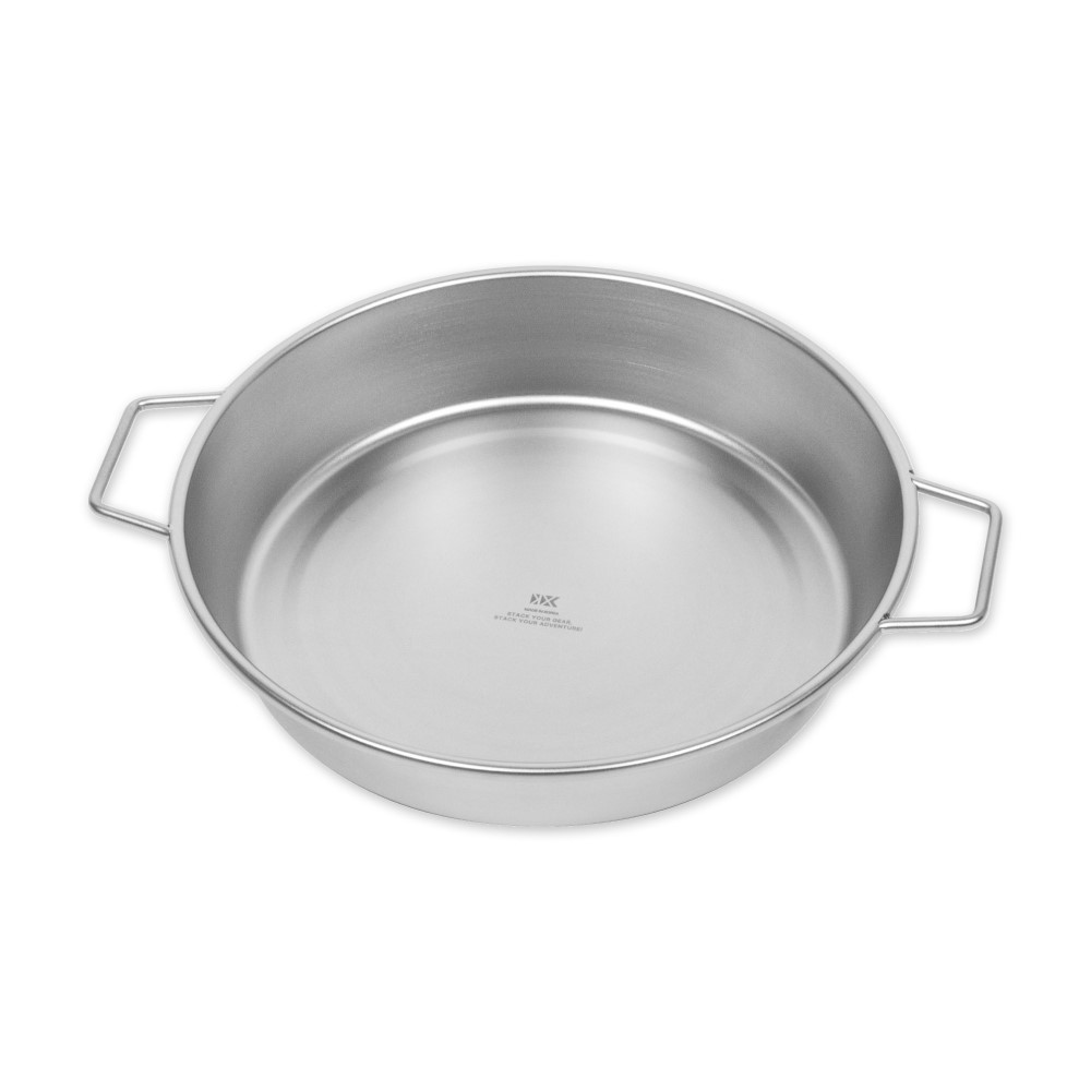 키녹스 스텐 유틸리티 팬 1100ml 캠핑 플레이팅 그릇 조리팬 인덕션 하이라이트