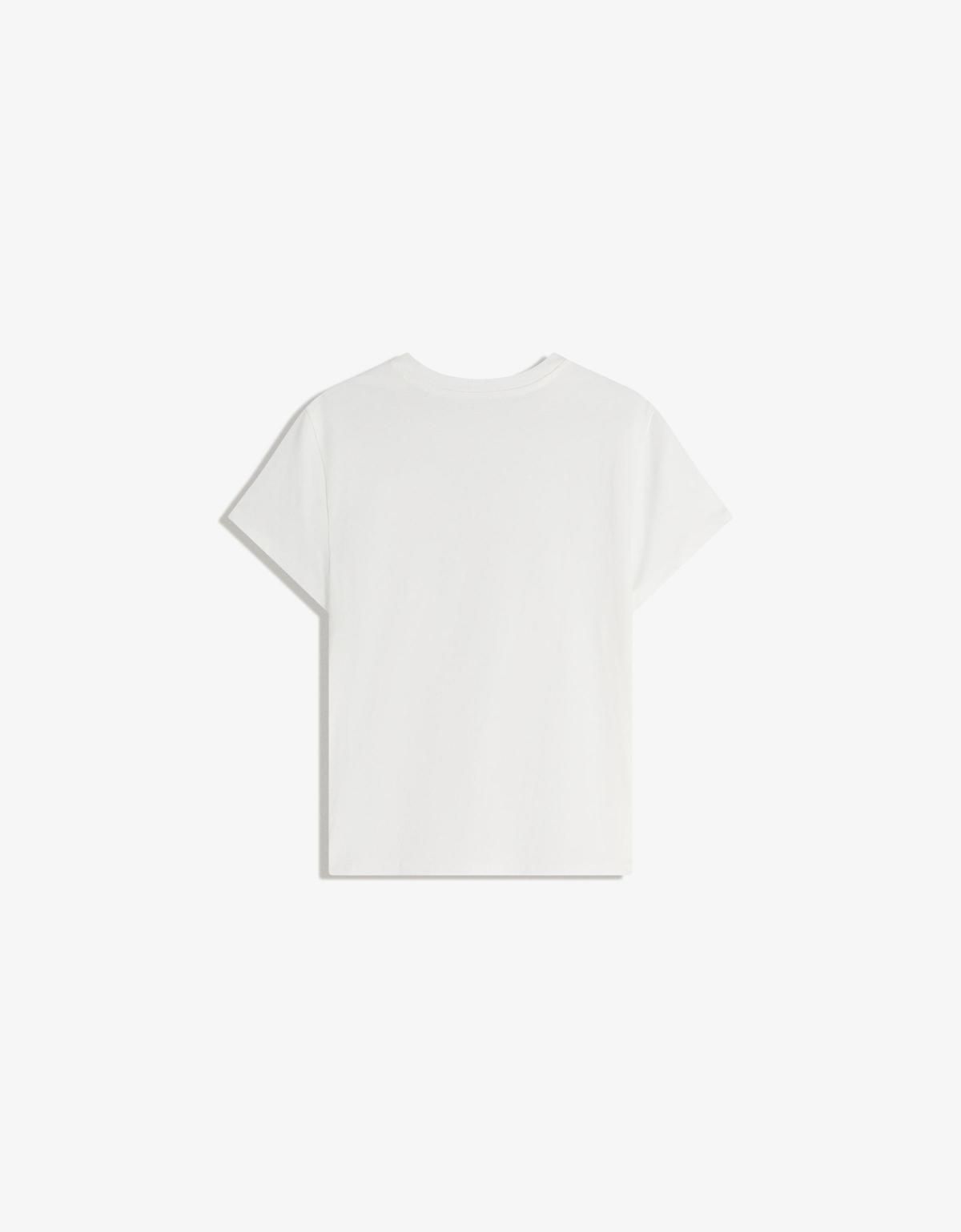 버쉬카 트렌디 스트라스 프린트 반팔 티셔츠 0853/169 OFF WHITE - 상세 이미지 2