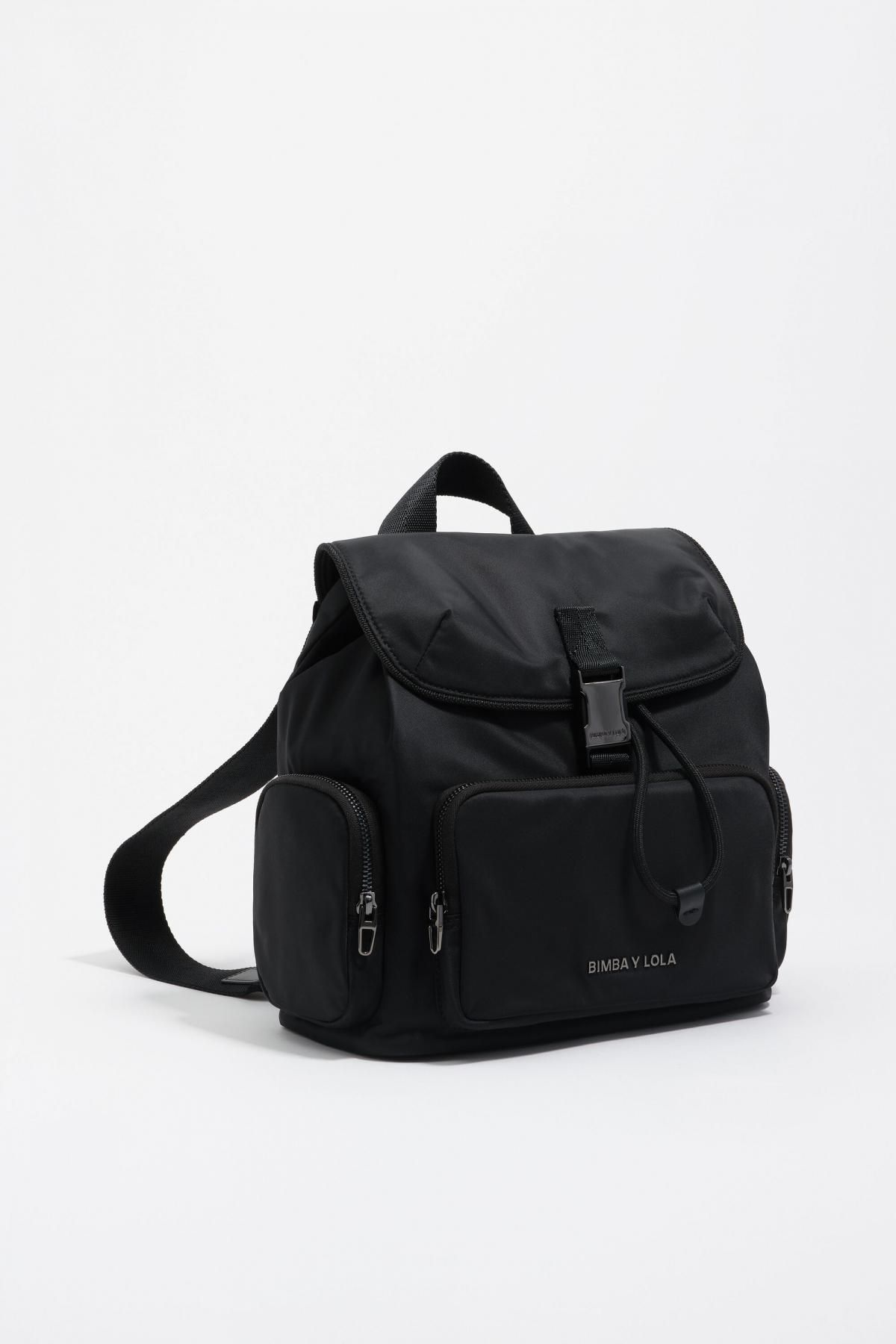 빔바이롤라 미디엄 소프트 나일론 포켓 백팩 블랙 252BBHQ1Z.12000 BLACK - 메인 이미지