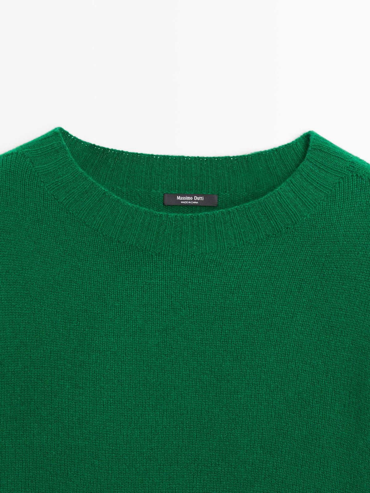 마시모두띠 울블렌드 라운드넥 니트 그린 5619/593 DUCK GREEN - 상세 이미지 3