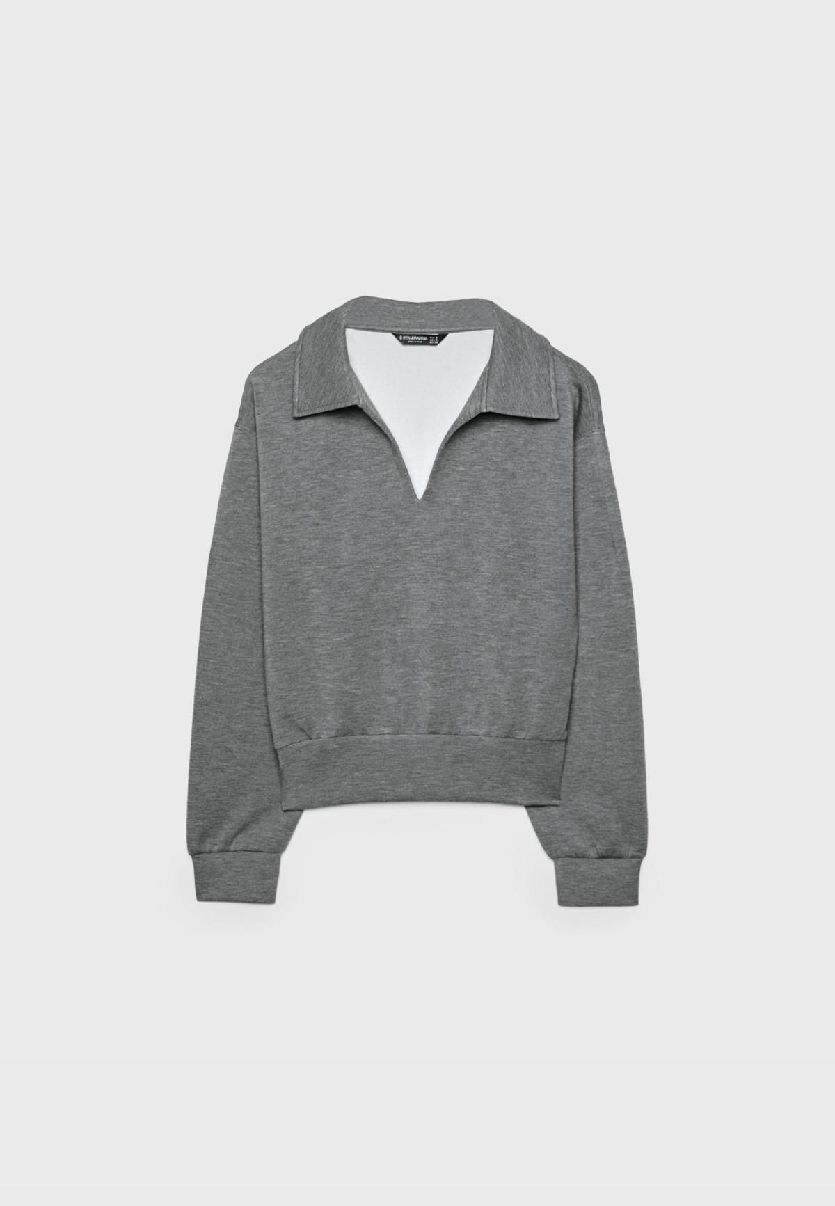 스트라디바리우스 소프트터치 테크니컬 브이넥 맨투맨 6603/369 DARK GREY - 상품 이미지