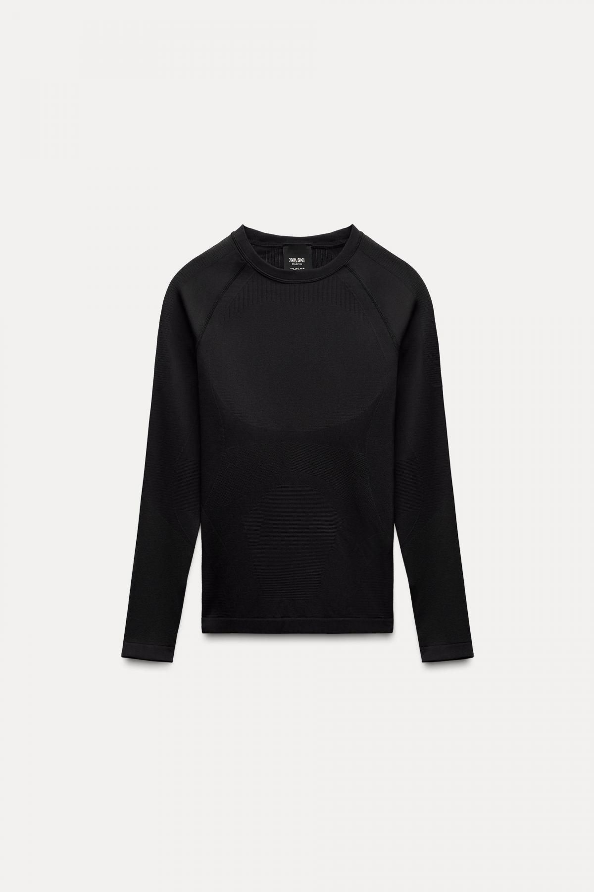 자라 테크니컬 보온성 THERMOLITE 긴팔 티셔츠 4388/020 BLACK - 상품 이미지