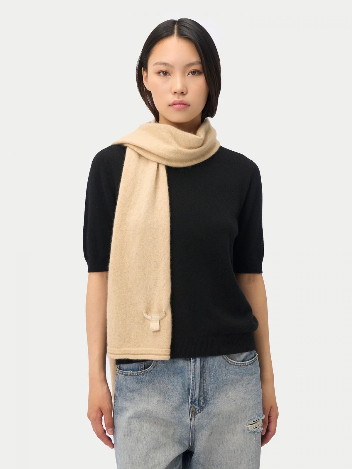 고비캐시미어 프리미엄 캐시미어 머플러 오트밀 KA211941-0002S0000-000F BEIGE - 상세 이미지 2